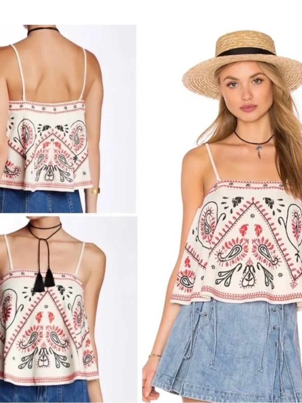Free People “Flirt Alert” Tube Top